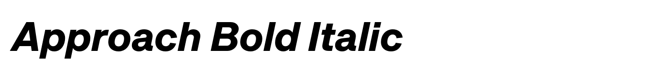 Approach Bold Italic